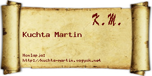 Kuchta Martin névjegykártya
